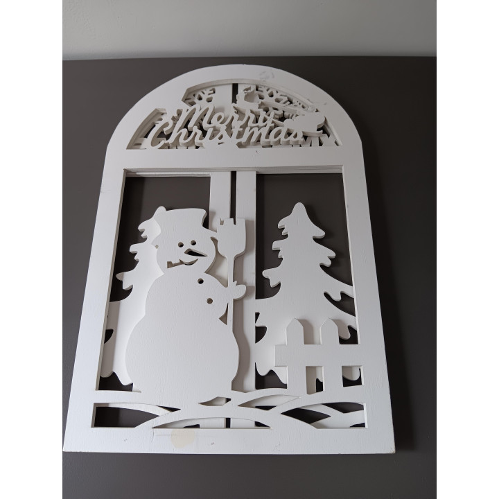 Houten Kerstdecoratie Scherm Merry Christmas