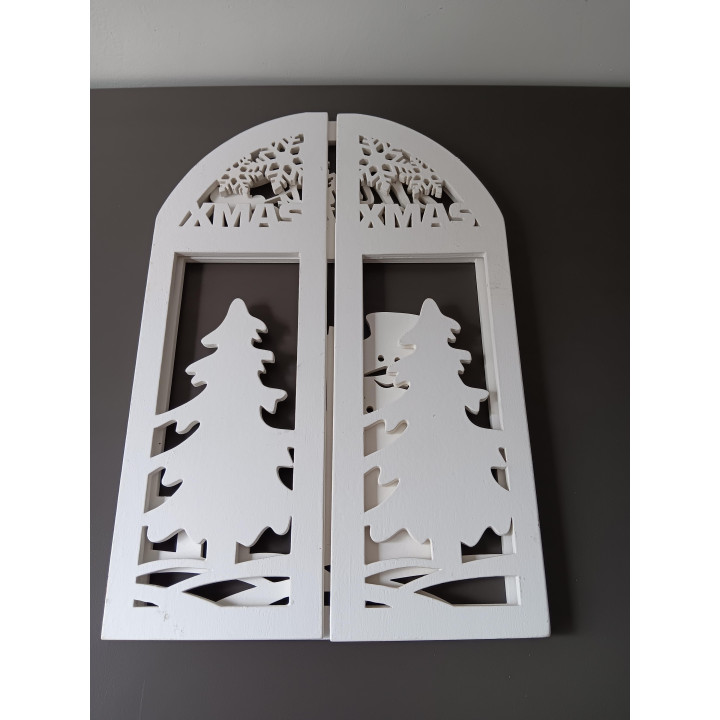 Houten Kerstdecoratie Scherm Merry Christmas