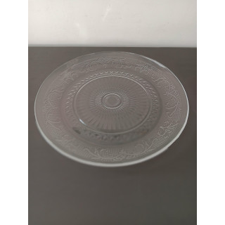 Glazen serveerschaal met motief 25 cm