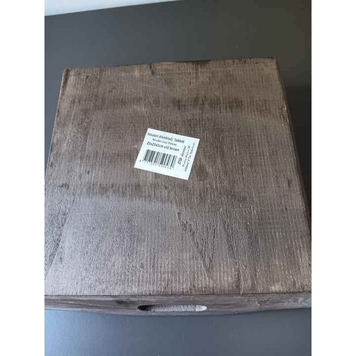 Houten dienblad 25×25 cm