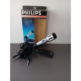 Philips SBC 3030 dynamische microfoon met tafelstandaard