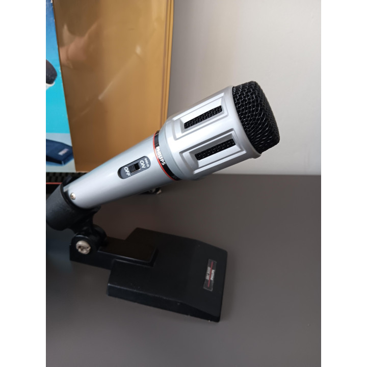Philips SBC 3030 dynamische microfoon met tafelstandaard