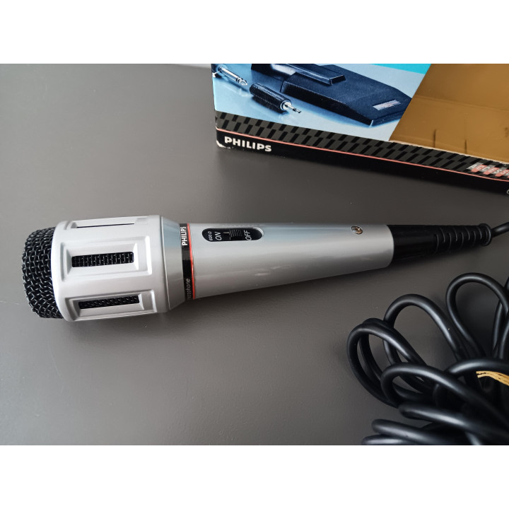 Philips SBC 3030 dynamische microfoon met tafelstandaard
