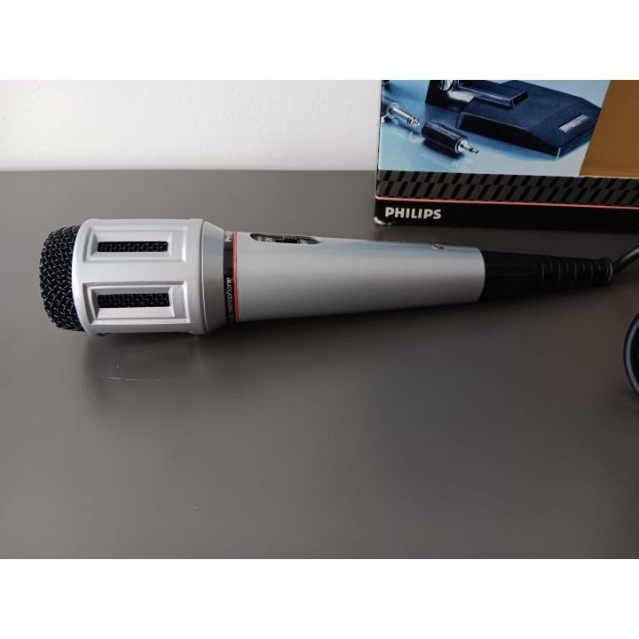 Philips SBC 3030 dynamische microfoon met tafelstandaard