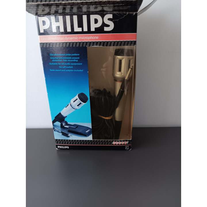 Philips SBC 3030 dynamische microfoon met tafelstandaard