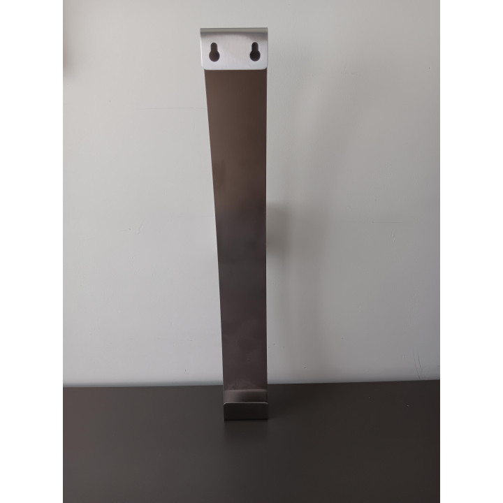 RVS wandkandelaar met glazen houder