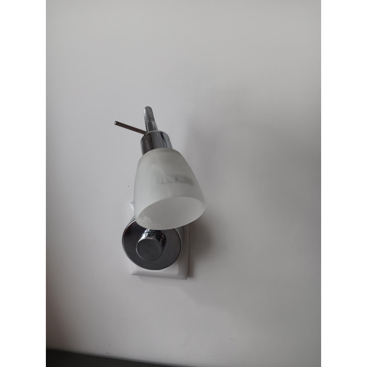 Wandlamp met flexibele arm matglas LED met dimmer stekker in stopcontact