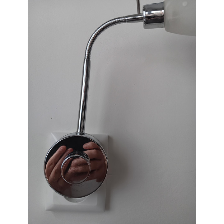 Wandlamp met flexibele arm matglas LED met dimmer stekker in stopcontact