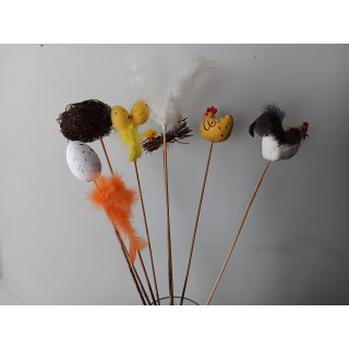Paasprikkers Set Geel – Nestjes, Kippetjes & Eitjes (8 stuks)