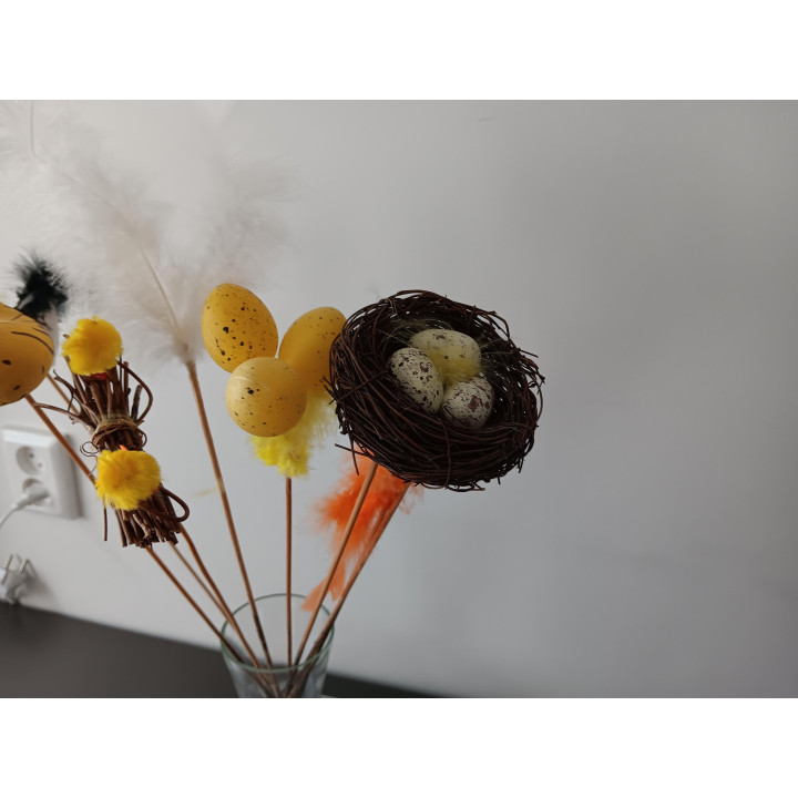Paasprikkers Set Geel – Nestjes, Kippetjes & Eitjes (8 stuks)