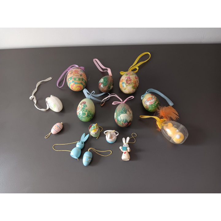 Paasornamenten hangdecoratie set van 14 stuks