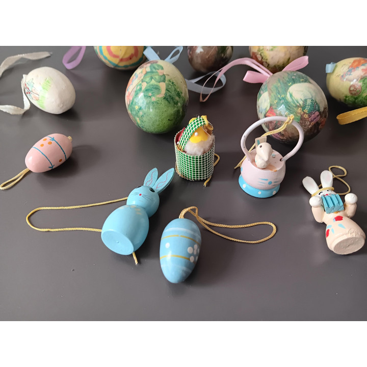 Paasornamenten hangdecoratie set van 14 stuks