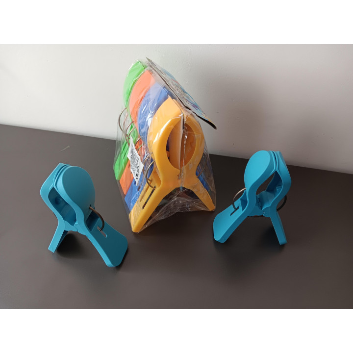 Grote wasknijpers - 4 stuks (14 cm) + 2 kleinere blauwe knijpers (11 cm)