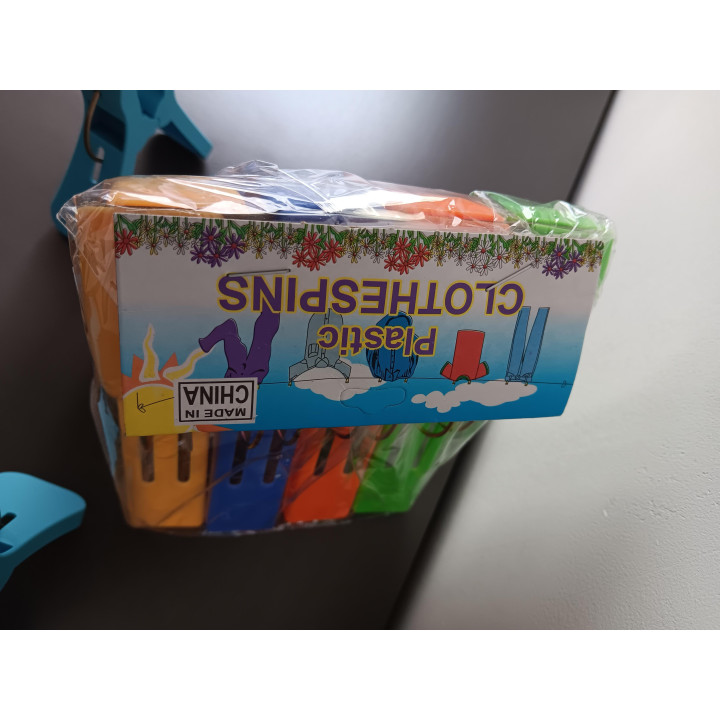 Grote wasknijpers - 4 stuks (14 cm) + 2 kleinere blauwe knijpers (11 cm)