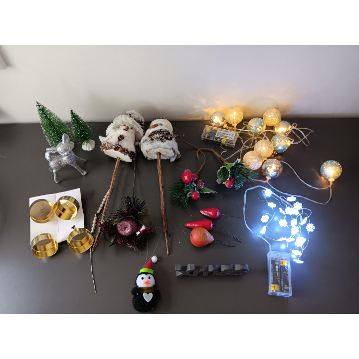 Set kerstdecoratie mix van 14 stuks