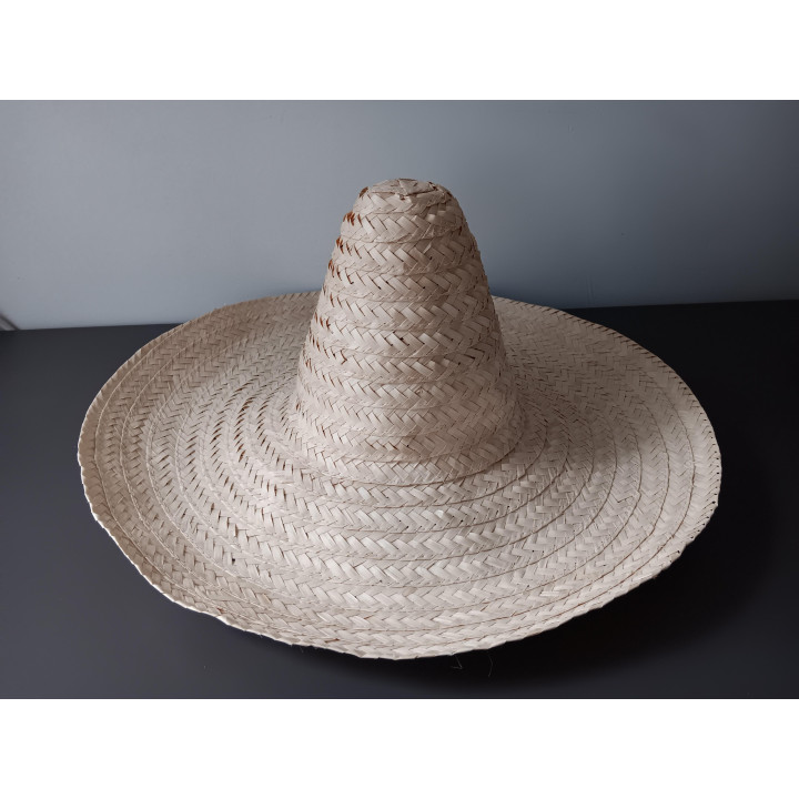 Gevlochten rieten sombrero