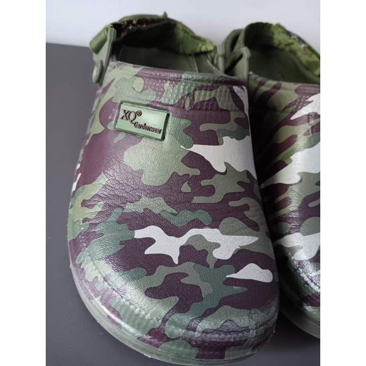 Camouflage tuinklompen XQ Gardenwear maat 35/36