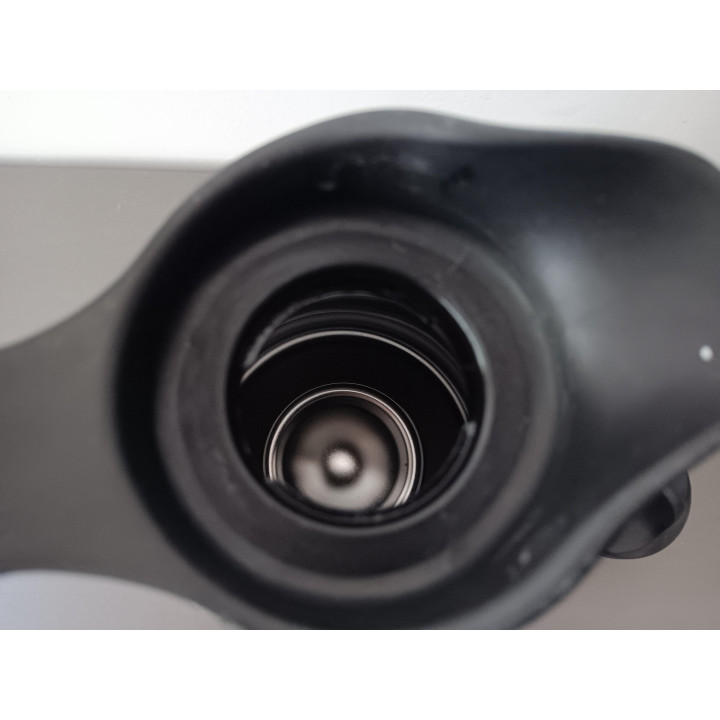 RVS thermoskan zilver met zwart handvat