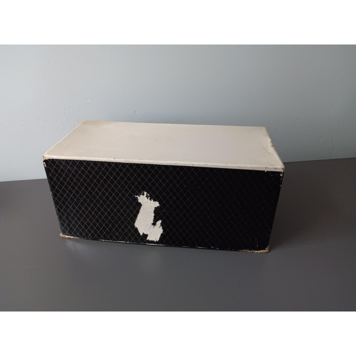 Set van 12 glazen onderzetters in originele doos