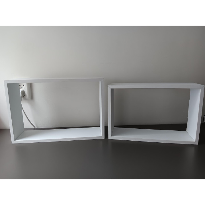Set van 2 witte wandrekken MDF