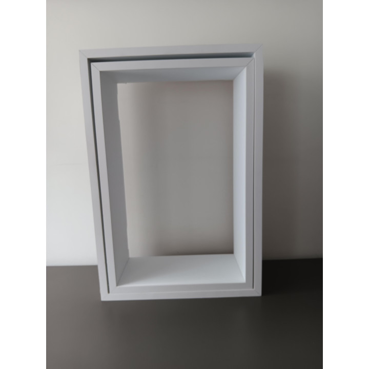 Set van 2 witte wandrekken MDF