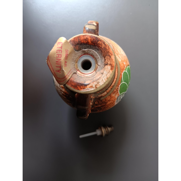 Vintage Griekse parfumfles kleine keramische olie-parfumpot met godinnenscènes