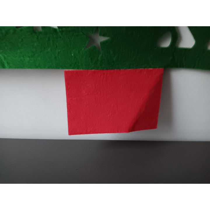 Grote vilten wandkerstboom groen met uitsneden