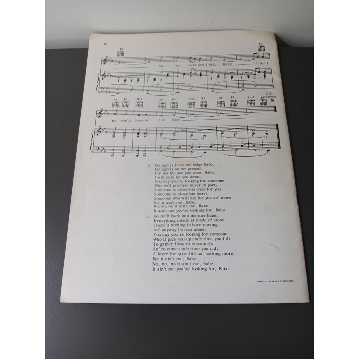 Bob Dylan vintage songbook bladmuziek en songteksten