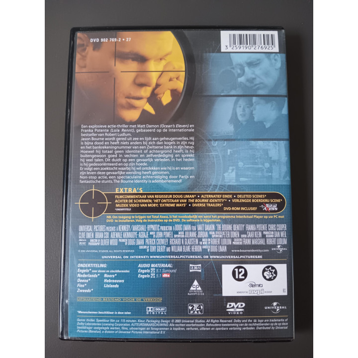 The Bourne Identity dvd