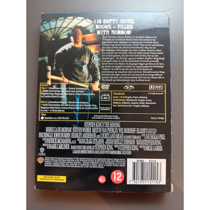 Stephen King’s The Shining 2 Disc DVD Boxset 259 min