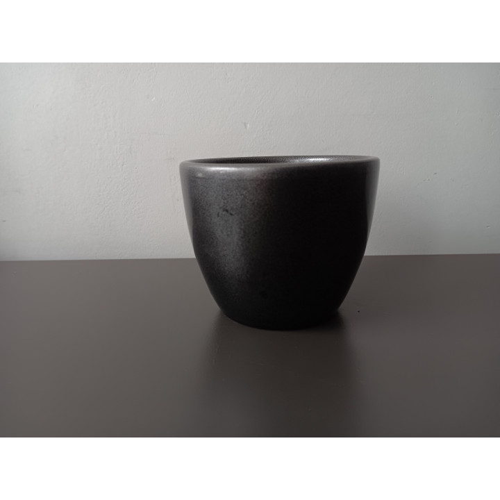 Zwart zilveren keramische bloempot