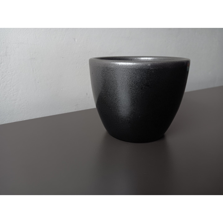 Zwart zilveren keramische bloempot