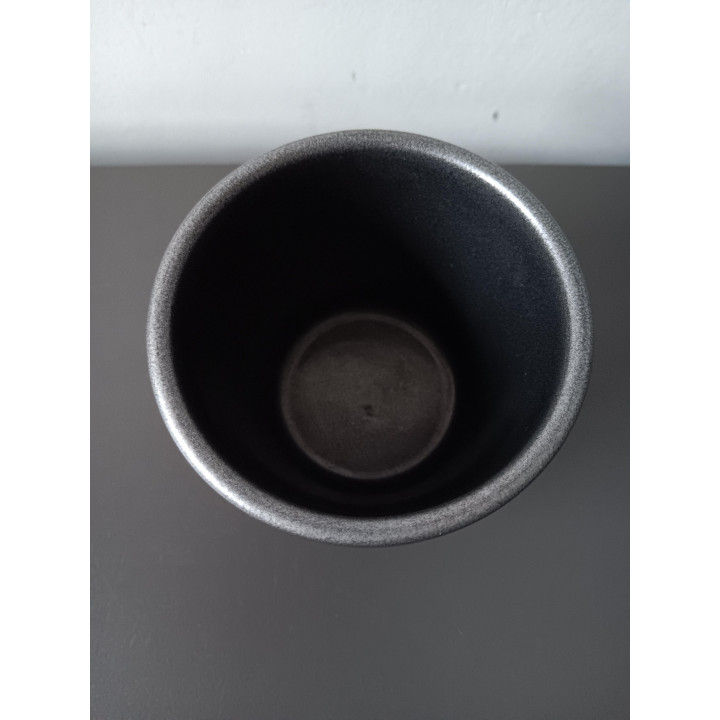 Zwart zilveren keramische bloempot