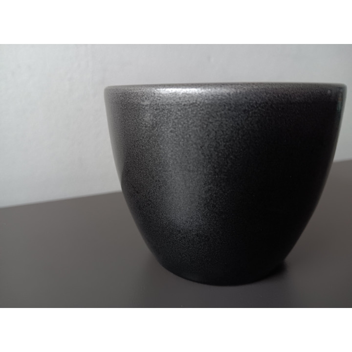 Zwart zilveren keramische bloempot