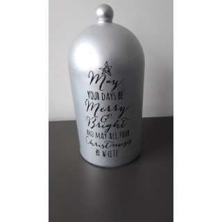 Kerst stolp Merry & Bright met LED