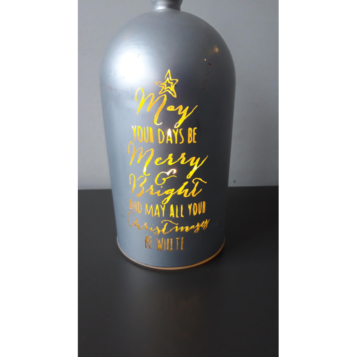 Kerst stolp Merry & Bright met LED