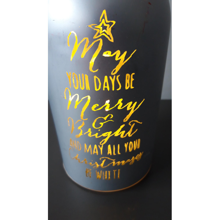Kerst stolp Merry & Bright met LED