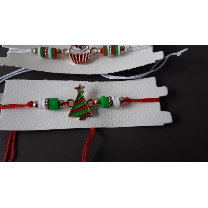 Kerst armbandjes set van 3 verstelbaar