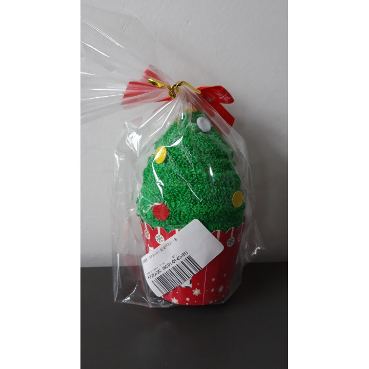 Kerst handdoekje kerstboom cadeauverpakking