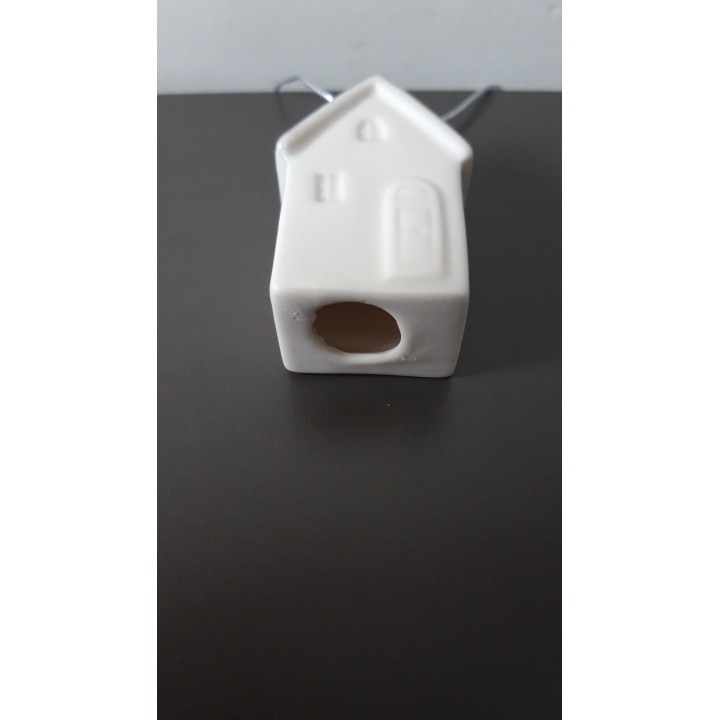 Kerst mini huisje keramiek