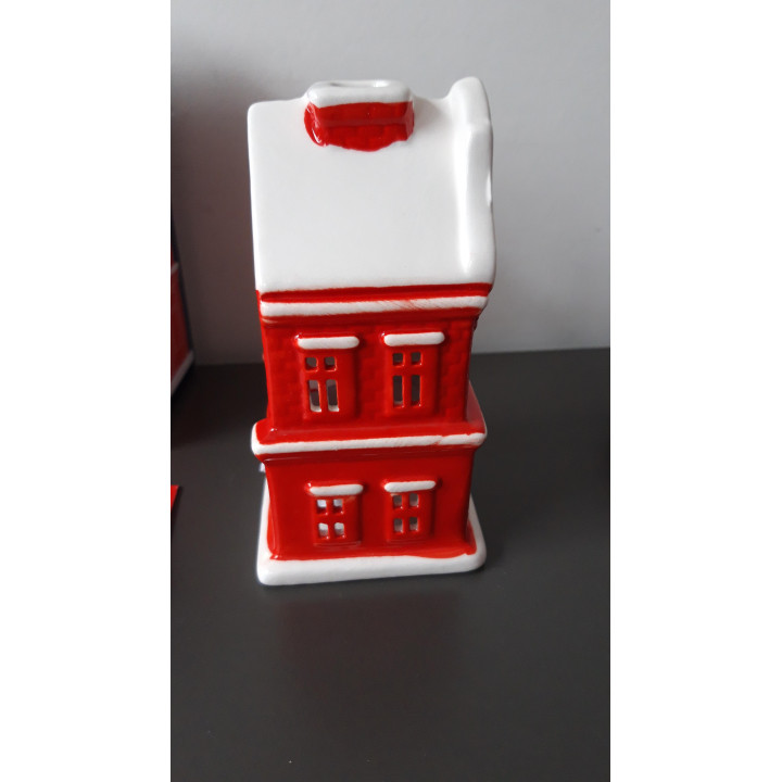 Hollands Keramisch Huisje Nr 5 Vakwerkhuisje met LED lichtje