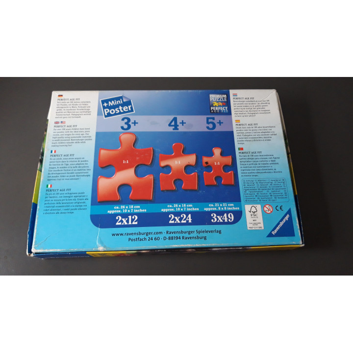 Ravensburger puzzel 3 x 49 dieren