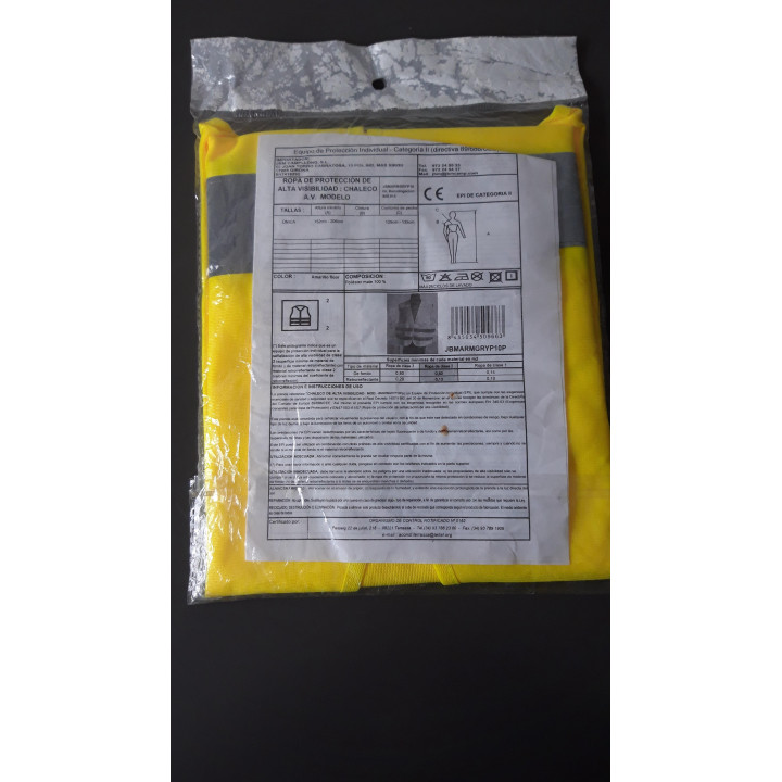 Gele reflecterende veiligheidsvest maat universeel