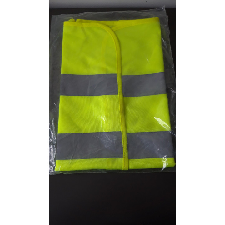 Veiligheidsvest geel met reflecterende strepen