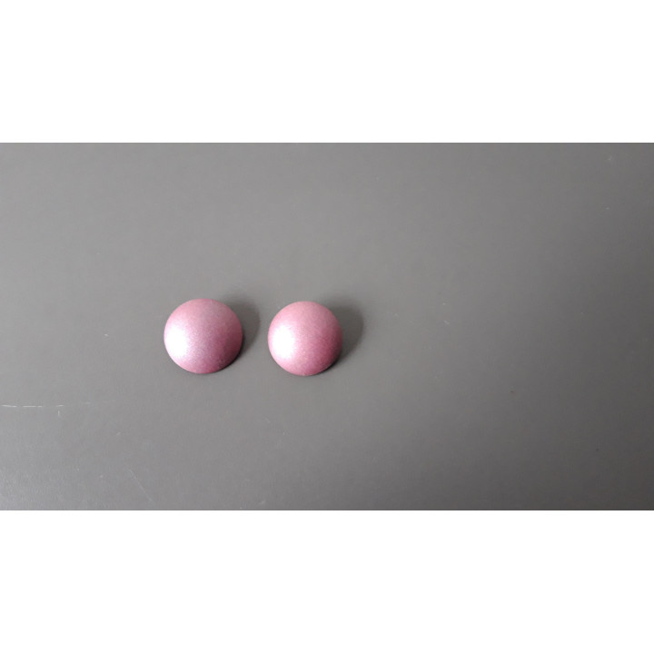 Paars lila ronde vintage clip-oorbellen