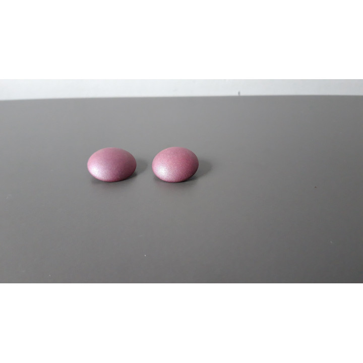 Paars lila ronde vintage clip-oorbellen