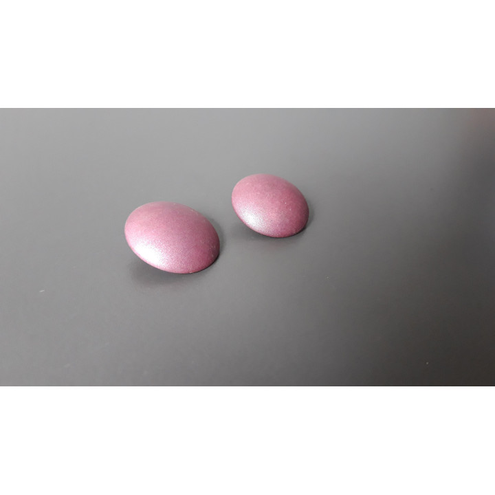 Paars lila ronde vintage clip-oorbellen