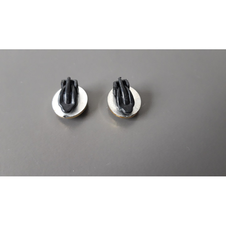 Paarse vintage clip oorbellen ovaal