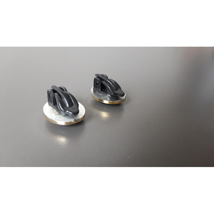 Paarse vintage clip oorbellen ovaal