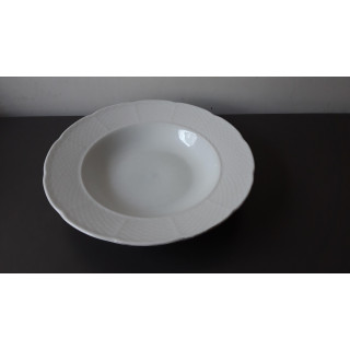 Diep bord wit met reliëfrand